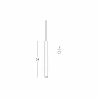 Lâmpada de suspensão de metacrilato Slide Flux Hanging fina made in Italy Viadurini