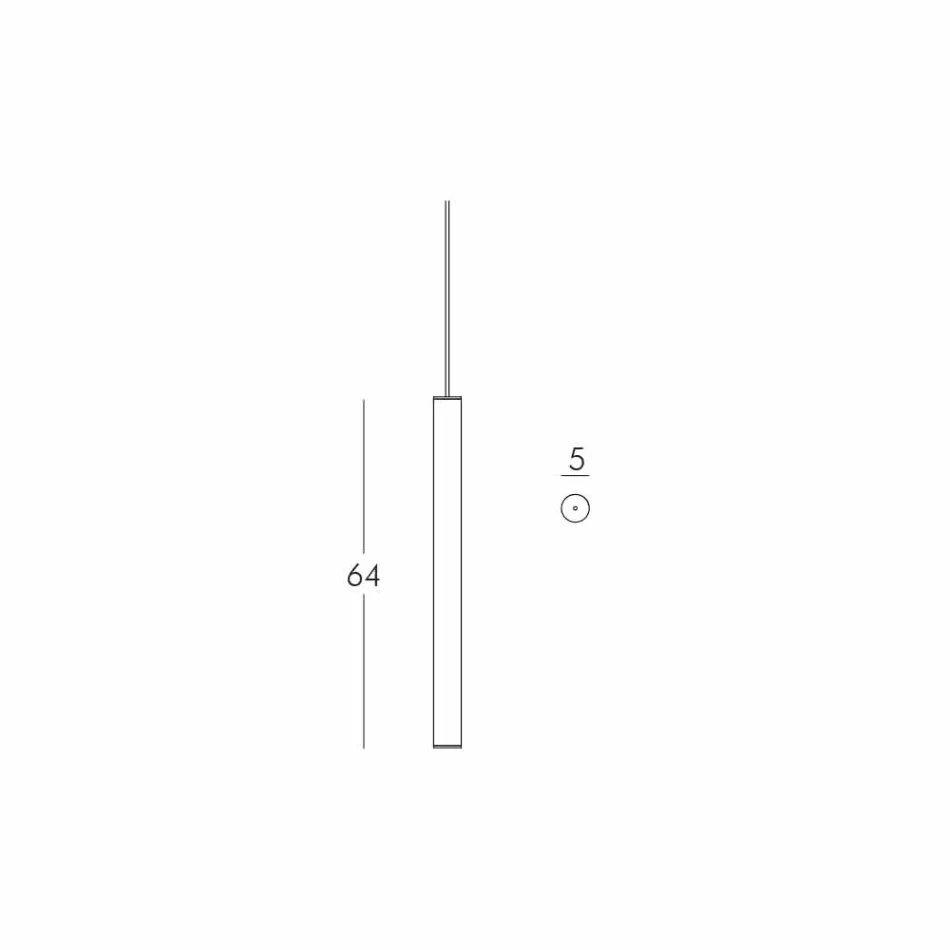 Lâmpada de suspensão de metacrilato Slide Flux Hanging fina made in Italy Viadurini