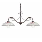 Candeeiro Suspenso 2 Luzes em Cerâmica Artesanal com Passanastri - Nápoles Viadurini