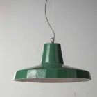 Lâmpada de suspensão de 42 cm em latão e faiança toscana Rossi - Toscot Viadurini