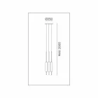 Lâmpada suspensa com 1, 3 ou 6 luzes em design moderno de latão - Typha by Il Fanale Viadurini