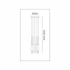 Lâmpada suspensa com 1, 3 ou 6 luzes em design moderno de latão - Typha by Il Fanale Viadurini