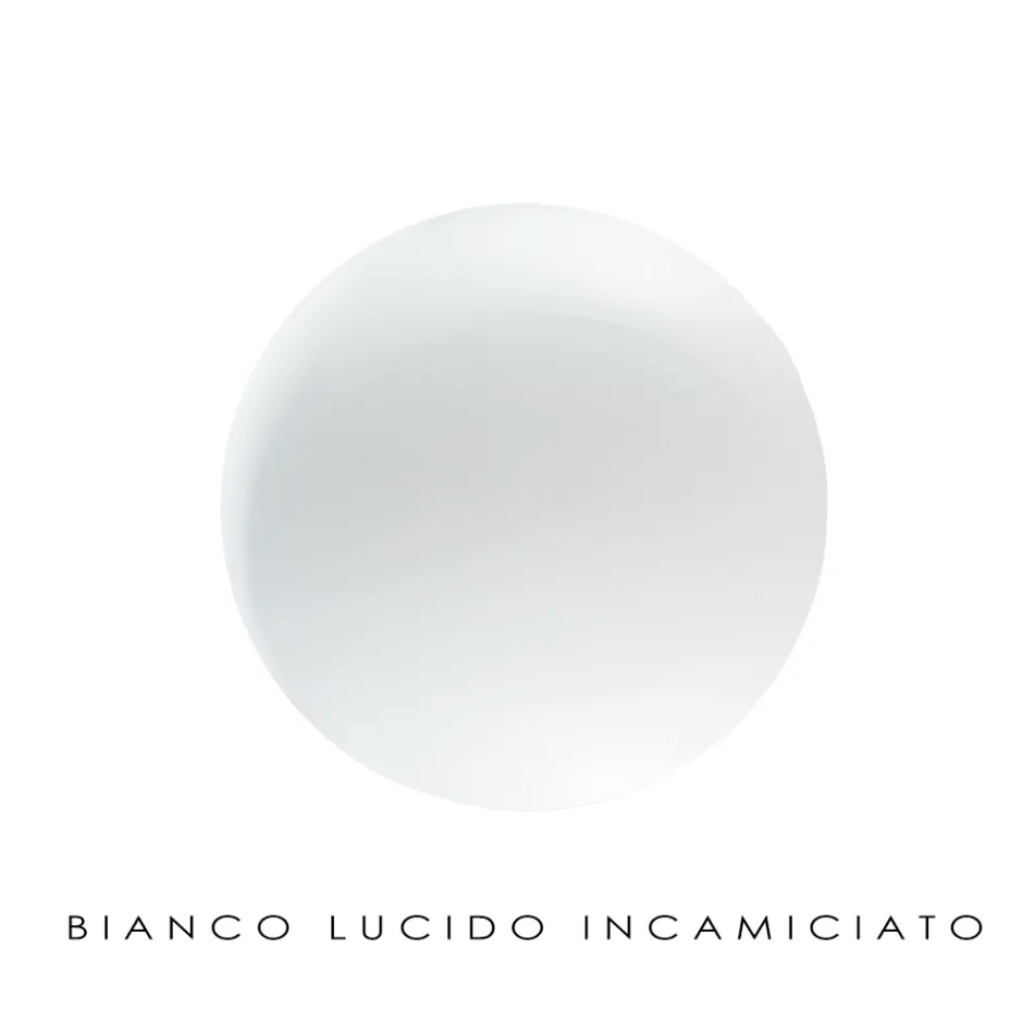 Lâmpada suspensa artesanal em vidro Veneza branco soprado - neve Viadurini