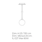 Lâmpada suspensa artesanal em vidro fundido veneziano - Nova Viadurini