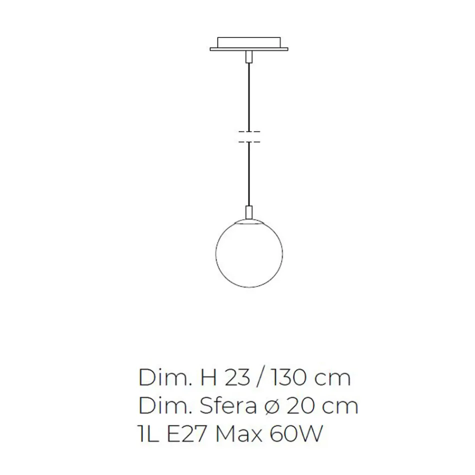 Lâmpada suspensa artesanal em vidro fundido veneziano - Nova Viadurini