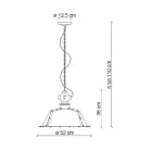 Luminária Suspensa Industrial em Ferro e Cerâmica - Industrial Viadurini