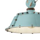 Luminária de Suspensão Artesanal Industrial em Ferro e Cerâmica - Industrial Viadurini