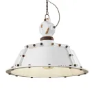 Luminária de Suspensão Artesanal Industrial em Ferro e Cerâmica - Industrial Viadurini