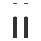 Lâmpada embutida suspensa em alumínio branco ou preto, 2 peças - Rebolla Viadurini