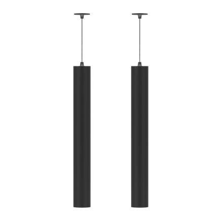 Lâmpada embutida suspensa em alumínio branco ou preto, 2 peças - Rebolla Viadurini