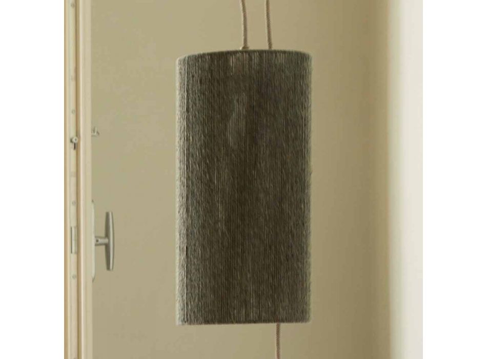 Suspenso / lâmpada de assoalho feita de latão e lã feita na Itália Evita Viadurini
