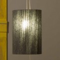 Suspenso / lâmpada de assoalho feita de latão e lã feita na Itália Evita