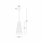 Lâmpada Suspensa de Design Feita da Itália Made in Italy - Cervino Aldo Bernardi Viadurini