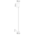 Lâmpada suspensa de cone de fio de alumínio preto pequeno design mínimo - Mercado Viadurini