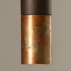 Lâmpada suspensa em cerâmica e cobre feita à mão na Itália - Toscot Match Viadurini