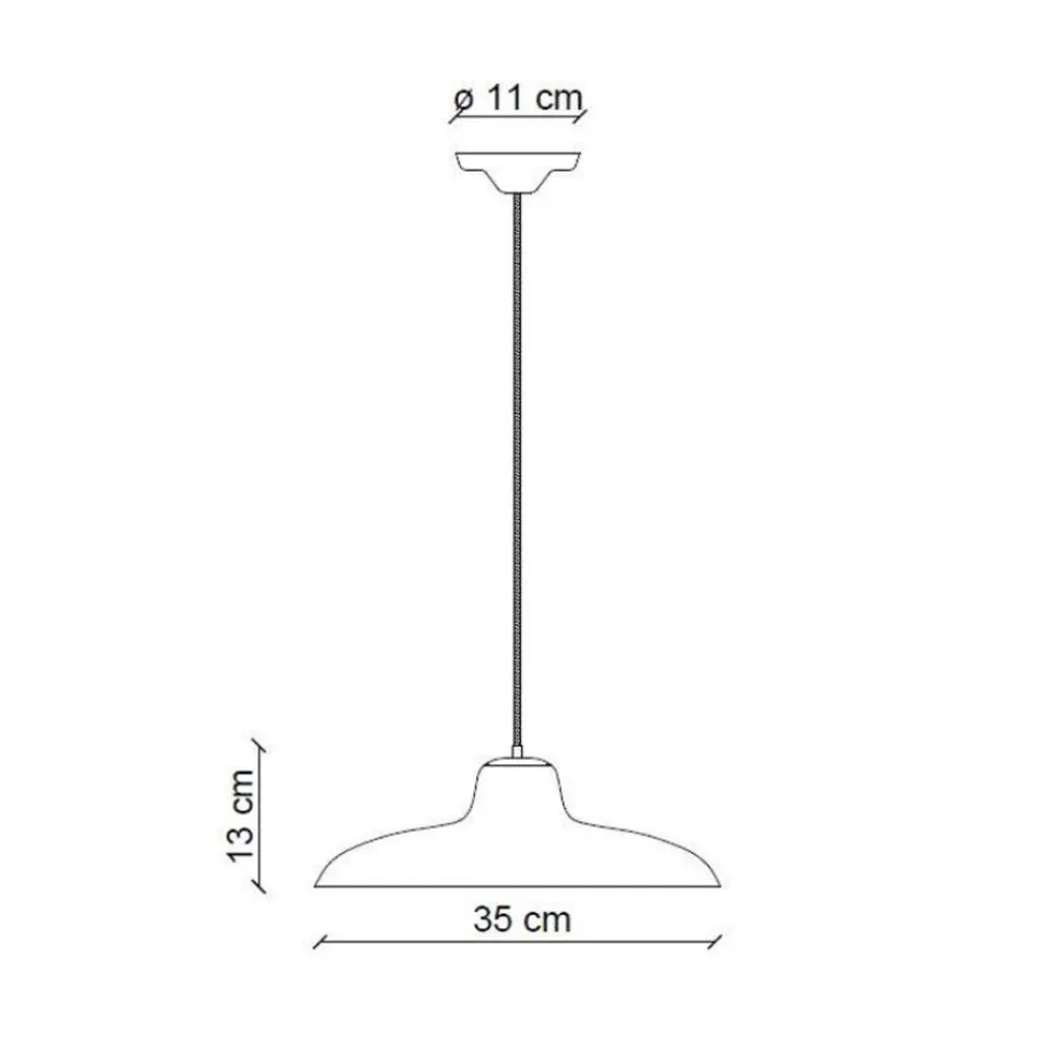 Lâmpada Suspensa em Cerâmica Preta e Ferro Design Vintage Industrial - Bew Viadurini