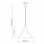 Candeeiro Suspenso em Grés Antracite e Design Moderno Interior Branco - Edmondo Viadurini