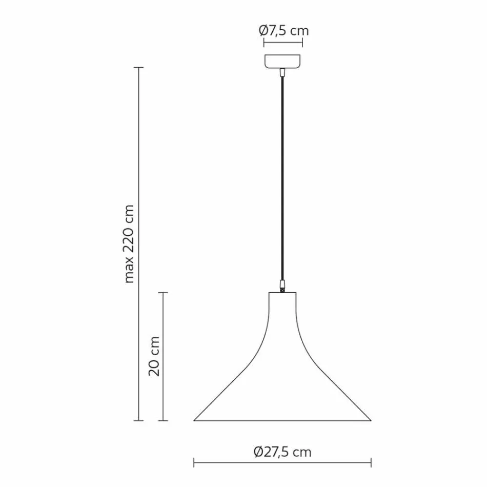 Candeeiro Suspenso em Grés Antracite e Design Moderno Interior Branco - Edmondo Viadurini