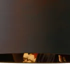 Lâmpada Suspensa em Linho Antracite com Desenho Interno Estampa 2 Tamanhos - Bramosia Viadurini