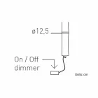 Lâmpada Suspensa em Polietileno Branco e Metal Fabricado na Itália - Astúrias Viadurini