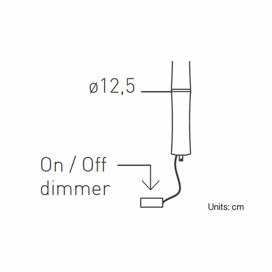 Lâmpada Suspensa em Polietileno Branco e Metal Fabricado na Itália - Astúrias Viadurini