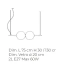 Lâmpada suspensa em vidro veneziano fundido à mão - Júpiter Viadurini