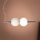 Lâmpada suspensa em vidro veneziano fundido à mão - Júpiter Viadurini