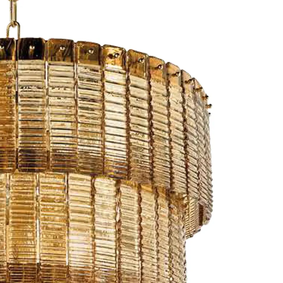 Lâmpada suspensa moderna em vidro artesanal de luxo feito na Itália - Valadier Viadurini