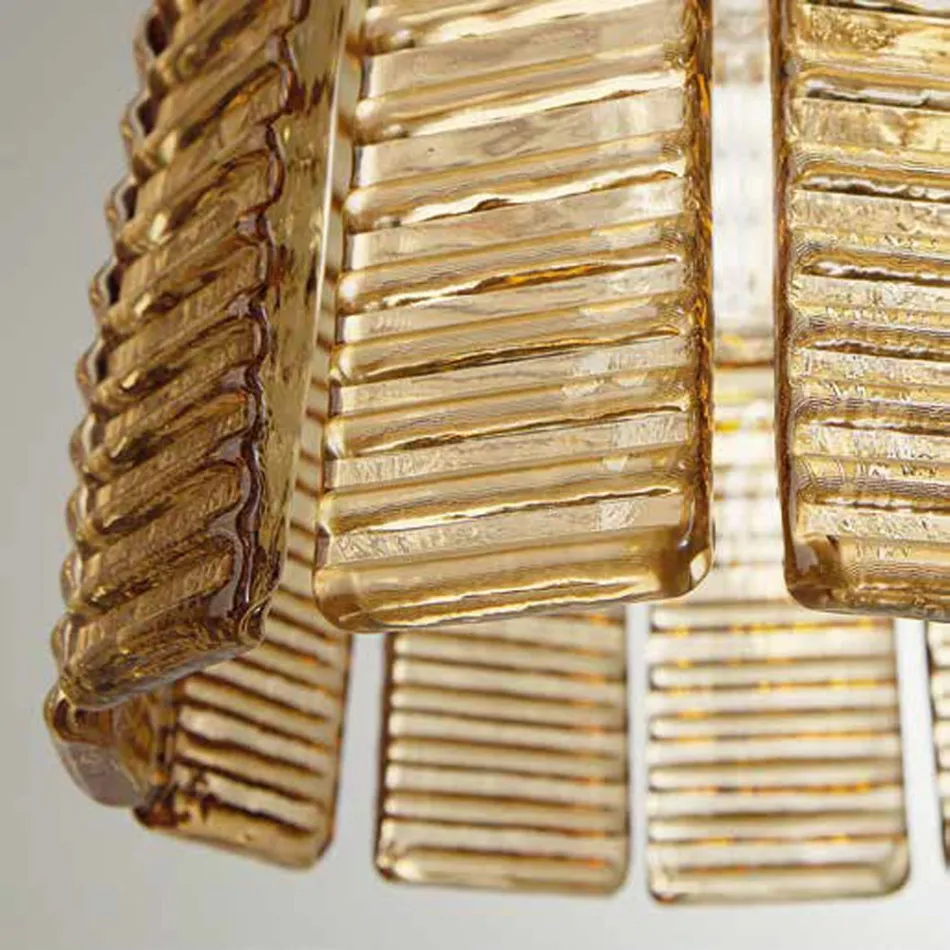 Lâmpada suspensa moderna em vidro artesanal de luxo feito na Itália - Valadier Viadurini