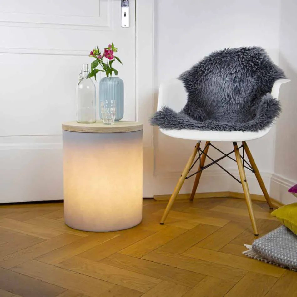 Candeeiro de mesa para design exterior ou interior com Led, Solar ou E27 - Tamburostar Viadurini