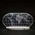 Candeeiro de mesa Led Planisphere em cristal acrílico gravado a laser - Rihanna Viadurini