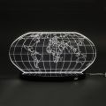 Candeeiro de mesa Led Planisphere em cristal acrílico gravado a laser - Rihanna
