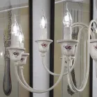 Candelabro 12 Luzes Artesanal Pintado à Mão Cerâmica e Latão - Sanremo Viadurini