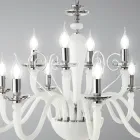 Candelabro Clássico 12 Luzes em Vidro Artesanal e Cristal - Mariangela Viadurini