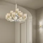 Candelabro 12 Luzes em Veneza Vidro e Metal Made in Italy - Graham Viadurini