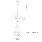 Candelabro 12 Luzes em Veneza Vidro e Metal Made in Italy - Graham Viadurini