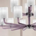 Candelabro de vidro veneziano artesanal de 18 luzes feito na Itália - Graham Viadurini