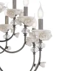 Candelabro Clássico 18 Luzes em Porcelana e Vidro Soprado Luxo - Eteria Viadurini