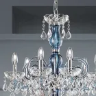 Candelabro de 18 luzes em vidro veneziano e metal clássico - estilo florentino Viadurini
