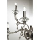 Candelabro clássico de 24 luzes em vidro soprado e detalhes de mão - Phaedra Viadurini