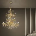 Candelabro 27 Luzes em Vidro Veneziano Feito à Mão na Itália - Florentino Viadurini