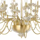 Candelabro Clássico 30 Luzes em Porcelana e Vidro Soprado Luxo - Eteria Viadurini