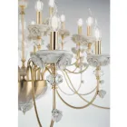 Candelabro Clássico 30 Luzes em Porcelana e Vidro Soprado Luxo - Eteria Viadurini