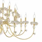 Candelabro Clássico 30 Luzes em Porcelana e Vidro Soprado Luxo - Eteria Viadurini