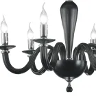 Candelabro Clássico 6 Luzes em Vidro Transparente Feito à Mão Italiano - Rapallo Viadurini