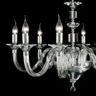 Lustre de vidro 8 desgin luzes com decorações de cristal Ivy Viadurini