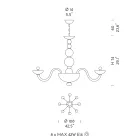 Lustre 8 Luzes em Veneza Vidro e Metal Made in Italy - Foscarino Viadurini