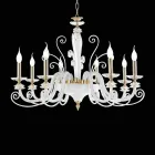 Candelabro de 8 Luzes em Vidro Soprado e Cristal de Luxo Clássico - Cassea Viadurini