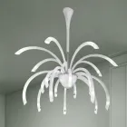 Candelabro de vidro veneziano de 21 luzes feito à mão na Itália - Jason Viadurini