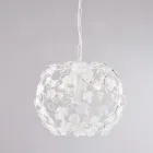 Lustre de três luzes em metal e cristal para sala de estar – Orchidea Viadurini